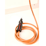 Royal Cells Portable Incubator Coiled orange extension cord with a black plug on a white background